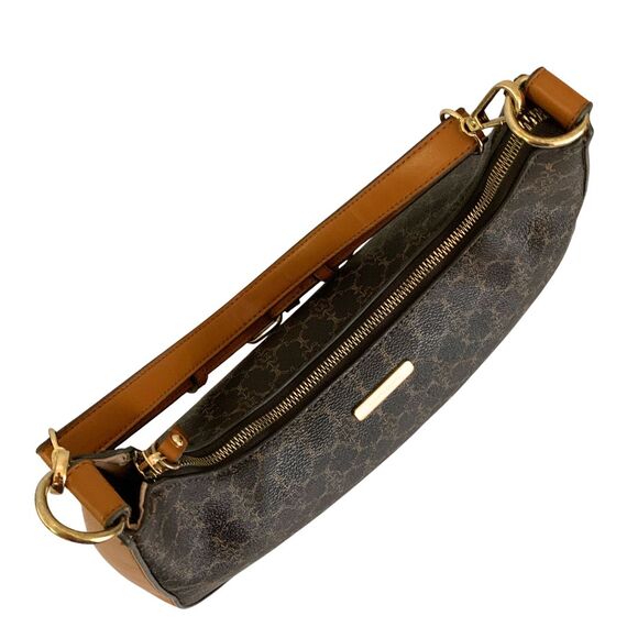 Nanette Lepore Brown and Tan Monogram Hobo Shoulder Bag Small - Picture 4 of 11